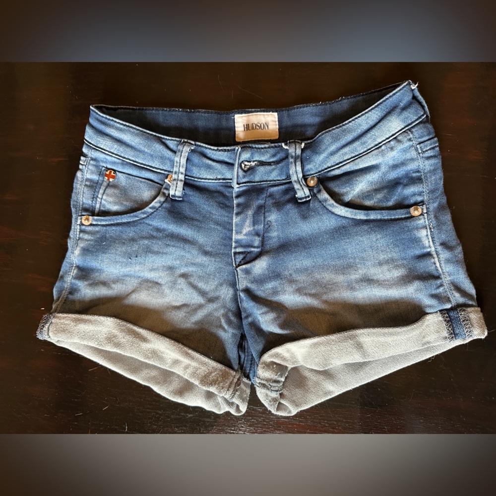 Girls Hudson Jeans Classic Blue Denim Shorts